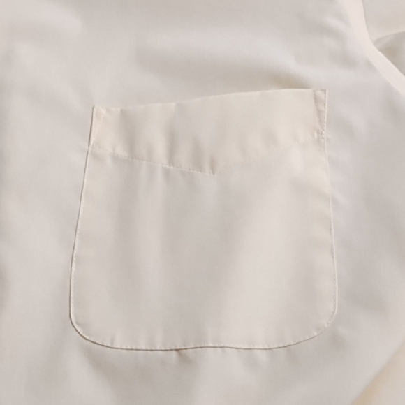 Soft Yelllow Button Up Fitted Dress Shirt Long Sleeve 1 Pocket - Picture 4 of 11